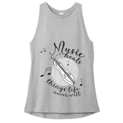 Dulcimerist Dulcimer Player Mountai Nappalachian Dulcimer Ladies PosiCharge Tri-Blend Wicking Tank