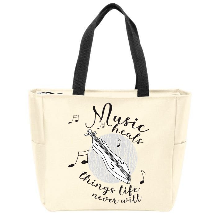 Dulcimerist Dulcimer Player Mountai Nappalachian Dulcimer Zip Tote Bag