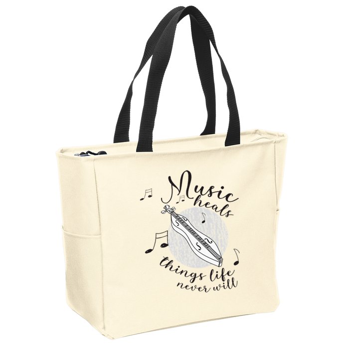 Dulcimerist Dulcimer Player Mountai Nappalachian Dulcimer Zip Tote Bag