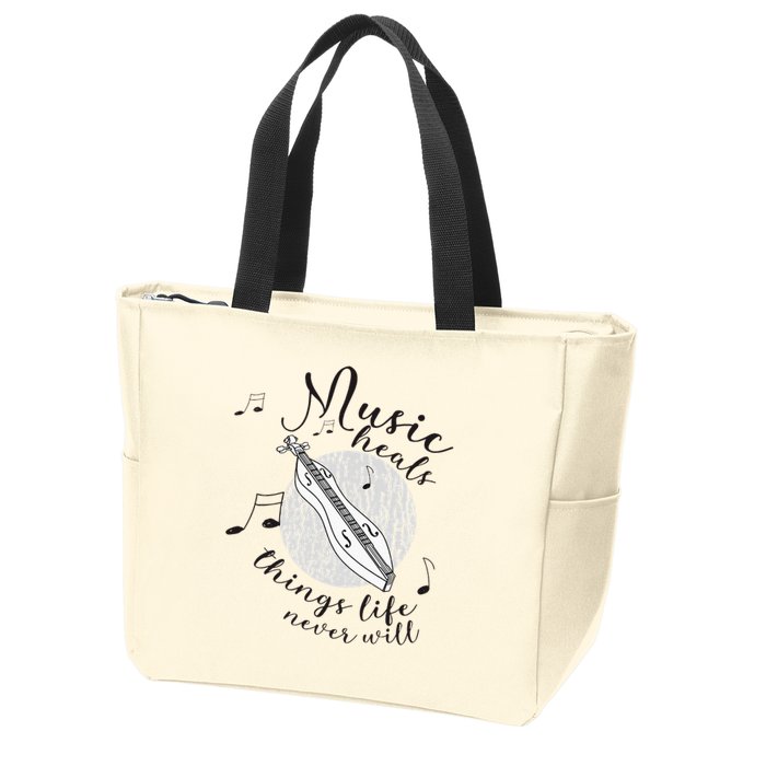 Dulcimerist Dulcimer Player Mountai Nappalachian Dulcimer Zip Tote Bag