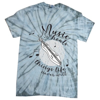 Dulcimerist Dulcimer Player Mountai Nappalachian Dulcimer Tie-Dye T-Shirt