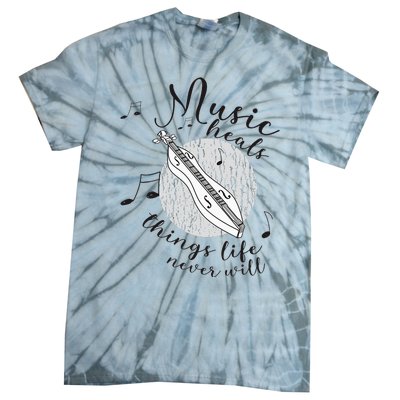 Dulcimerist Dulcimer Player Mountai Nappalachian Dulcimer Tie-Dye T-Shirt