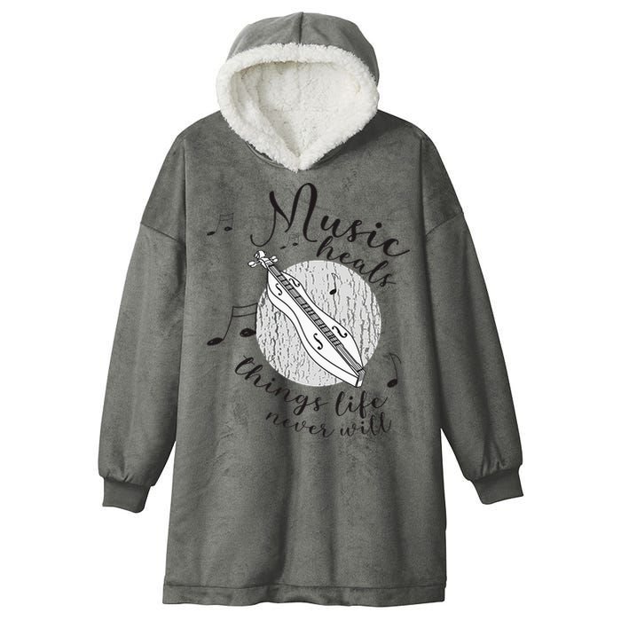 Dulcimerist Dulcimer Player Mountai Nappalachian Dulcimer Hooded Wearable Blanket