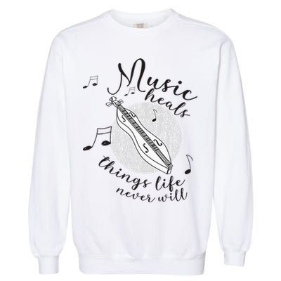 Dulcimerist Dulcimer Player Mountai Nappalachian Dulcimer Garment-Dyed Sweatshirt