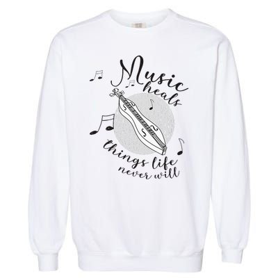 Dulcimerist Dulcimer Player Mountai Nappalachian Dulcimer Garment-Dyed Sweatshirt