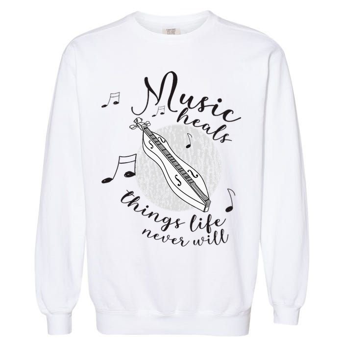 Dulcimerist Dulcimer Player Mountai Nappalachian Dulcimer Garment-Dyed Sweatshirt