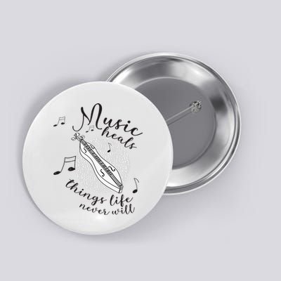 Dulcimerist Dulcimer Player Mountai Nappalachian Dulcimer Button