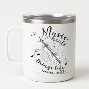 Dulcimerist Dulcimer Player Mountai Nappalachian Dulcimer 12 oz Stainless Steel Tumbler Cup