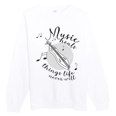 Dulcimerist Dulcimer Player Mountai Nappalachian Dulcimer Premium Crewneck Sweatshirt