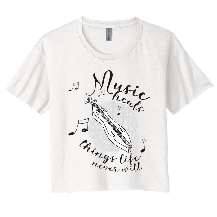 Dulcimerist Dulcimer Player Mountai Nappalachian Dulcimer Crop Top