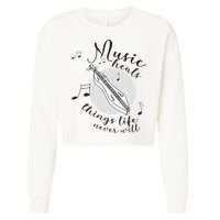 Dulcimerist Dulcimer Player Mountai Nappalachian Dulcimer Cropped Pullover Crew
