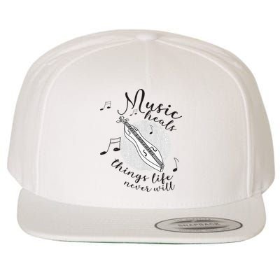 Dulcimerist Dulcimer Player Mountai Nappalachian Dulcimer Wool Snapback Cap