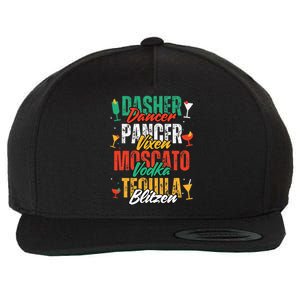 Dasher Dancer Prancer Vixen Funny Christmas Drinking Poem Wool Snapback Cap