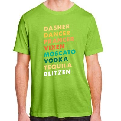 Dasher Dancer Prancer Vixen Moscato Vodka Tequila Gift Adult ChromaSoft Performance T-Shirt