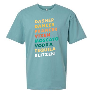 Dasher Dancer Prancer Vixen Moscato Vodka Tequila Gift Sueded Cloud Jersey T-Shirt