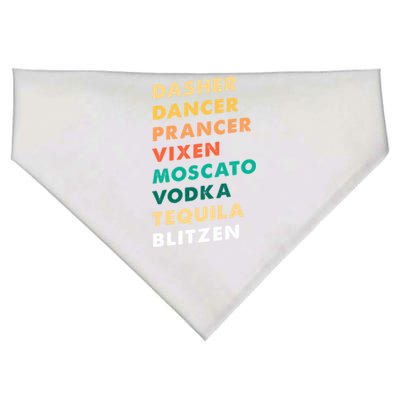 Dasher Dancer Prancer Vixen Moscato Vodka Tequila Gift USA-Made Doggie Bandana