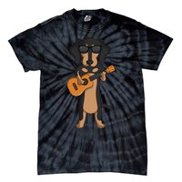 Dachshund Dog Playing Ukulele funny Guitar Tie-Dye T-Shirt