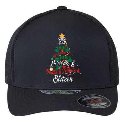 Dasher Dancer Prancer Vixen Moscato Vodka Tequila Blitzen Gift Flexfit Unipanel Trucker Cap