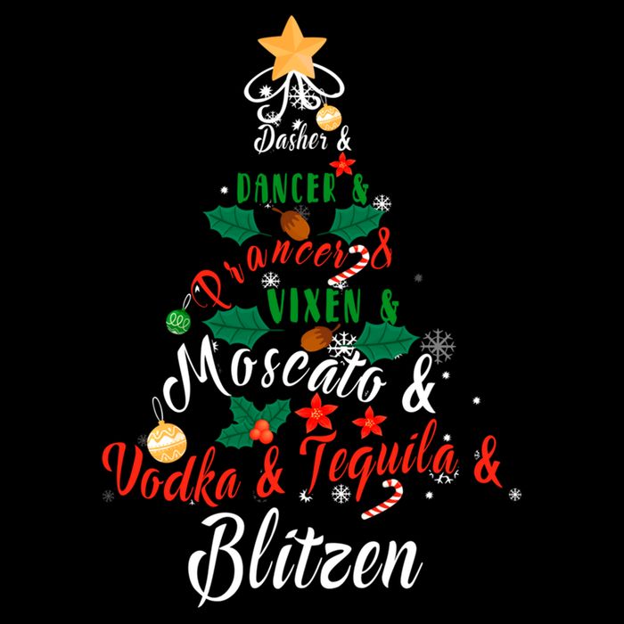 Dasher Dancer Prancer Vixen Moscato Vodka Tequila Blitzen Gift Cooling Performance Crew T-Shirt