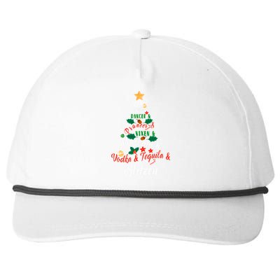 Dasher Dancer Prancer Vixen Moscato Vodka Tequila Blitzen Gift Snapback Five-Panel Rope Hat