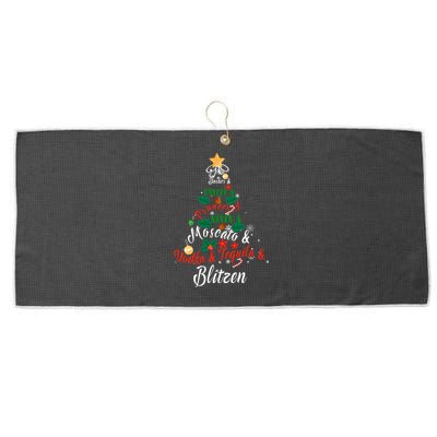 Dasher Dancer Prancer Vixen Moscato Vodka Tequila Blitzen Gift Large Microfiber Waffle Golf Towel