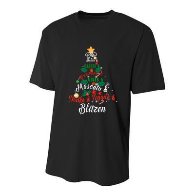 Dasher Dancer Prancer Vixen Moscato Vodka Tequila Blitzen Gift Youth Performance Sprint T-Shirt
