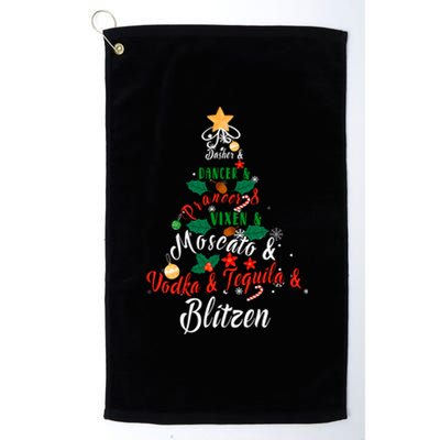 Dasher Dancer Prancer Vixen Moscato Vodka Tequila Blitzen Gift Platinum Collection Golf Towel