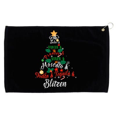 Dasher Dancer Prancer Vixen Moscato Vodka Tequila Blitzen Gift Grommeted Golf Towel