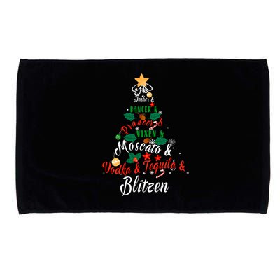 Dasher Dancer Prancer Vixen Moscato Vodka Tequila Blitzen Gift Microfiber Hand Towel