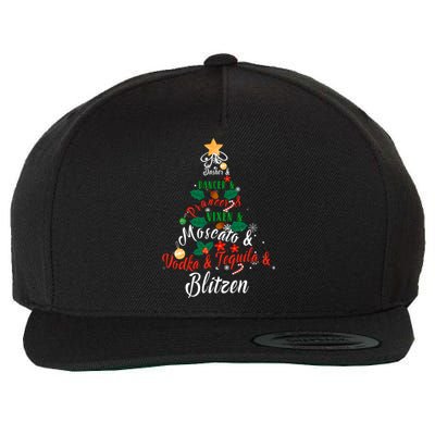 Dasher Dancer Prancer Vixen Moscato Vodka Tequila Blitzen Gift Wool Snapback Cap