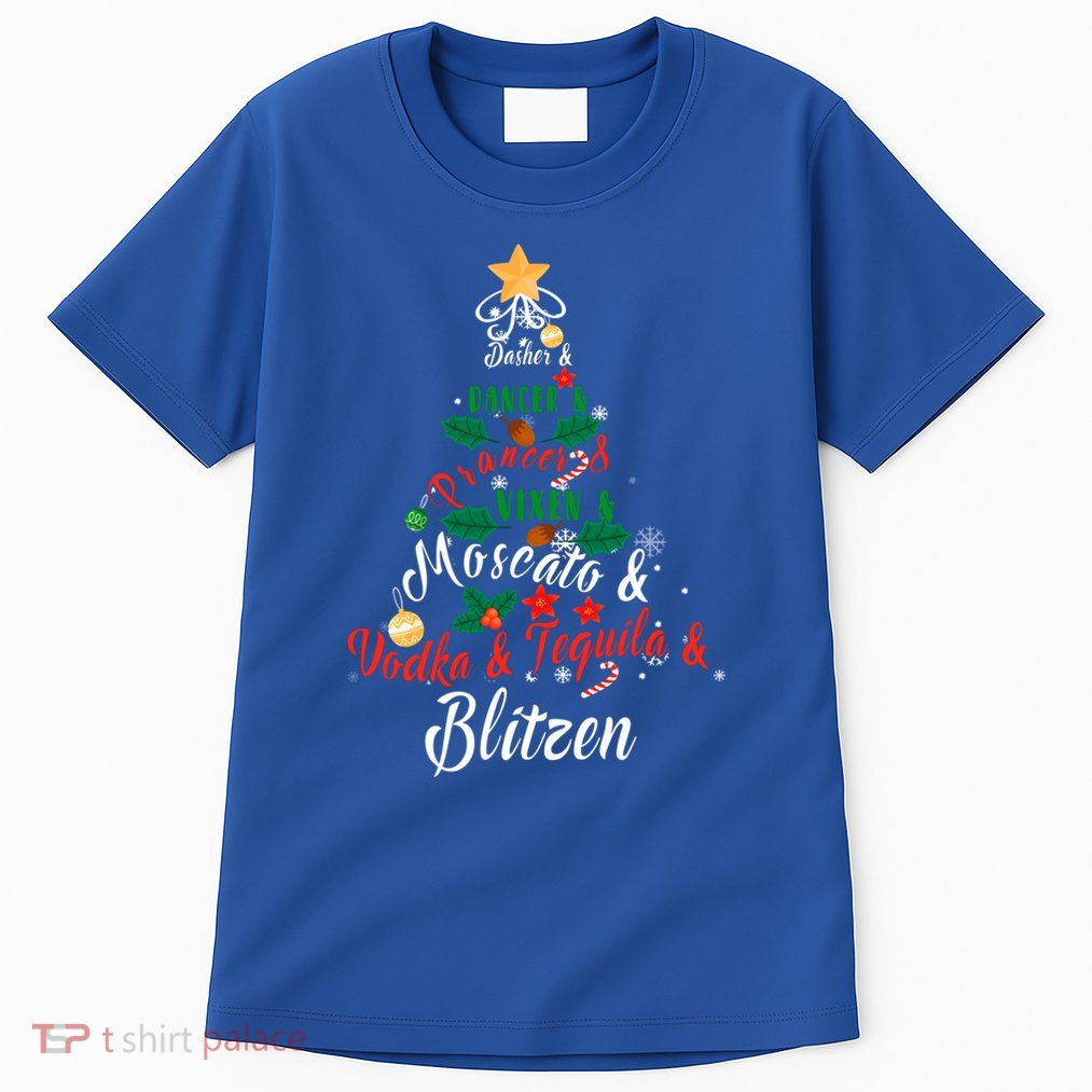 Dasher Dancer Prancer Vixen Moscato Vodka Tequila Blitzen Gift Tall T-Shirt