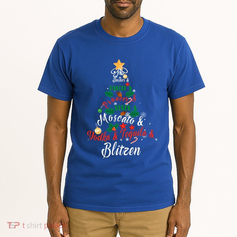 Dasher Dancer Prancer Vixen Moscato Vodka Tequila Blitzen Gift Tall T-Shirt