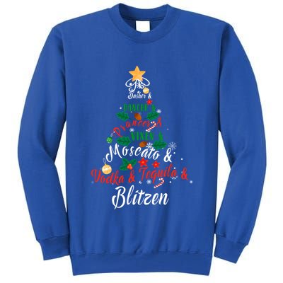 Dasher Dancer Prancer Vixen Moscato Vodka Tequila Blitzen Gift Tall Sweatshirt