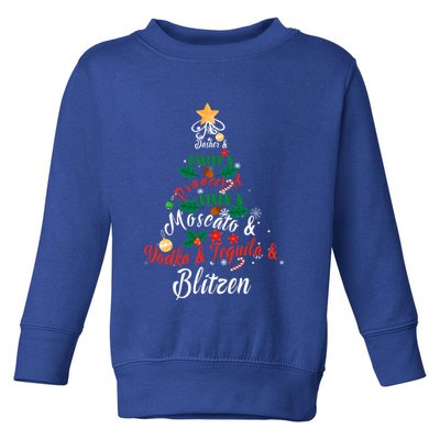 Dasher Dancer Prancer Vixen Moscato Vodka Tequila Blitzen Gift Toddler Sweatshirt