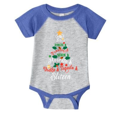 Dasher Dancer Prancer Vixen Moscato Vodka Tequila Blitzen Gift Infant Baby Jersey Bodysuit