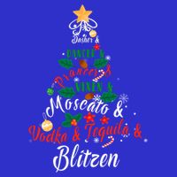 Dasher Dancer Prancer Vixen Moscato Vodka Tequila Blitzen Gift Women's V-Neck T-Shirt