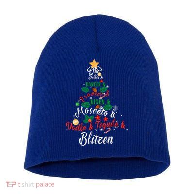 Dasher Dancer Prancer Vixen Moscato Vodka Tequila Blitzen Gift Short Acrylic Beanie