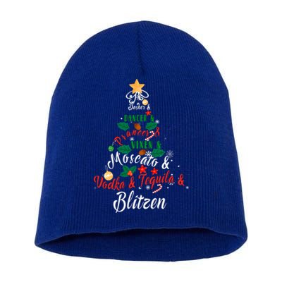 Dasher Dancer Prancer Vixen Moscato Vodka Tequila Blitzen Gift Short Acrylic Beanie