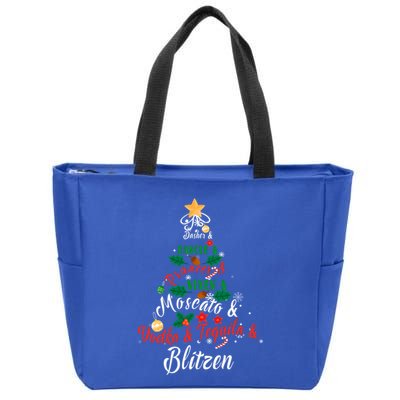 Dasher Dancer Prancer Vixen Moscato Vodka Tequila Blitzen Gift Zip Tote Bag