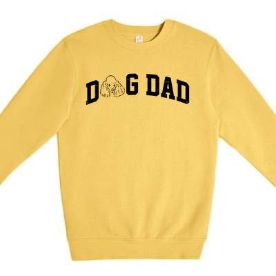 Dog Dad Poodle Gift For Father's Day Premium Crewneck Sweatshirt