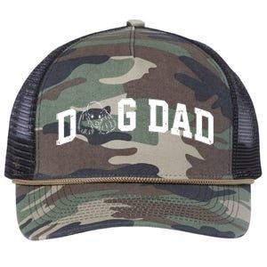 Dog Dad Poodle Gift For Father's Day Retro Rope Trucker Hat Cap