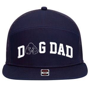 Dog Dad Poodle Gift For Father's Day 7 Panel Mesh Trucker Snapback Hat