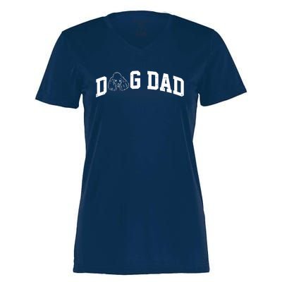 Dog Dad Poodle Gift For Father's Day Women's Momentum V-Neck T-Shirt