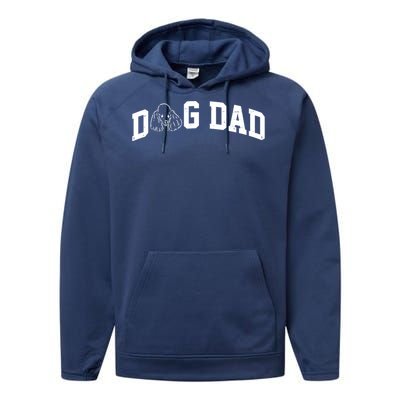 Dog Dad Poodle Gift For Father's Day Performance Fleece Hoodie