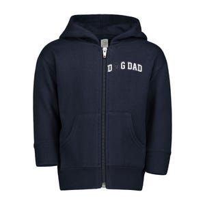 Dog Dad Poodle Gift For Father's Day Toddler Zip Fleece Hoodie