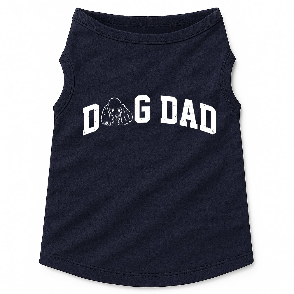 Dog Dad Poodle Gift For Father's Day Doggie Tank