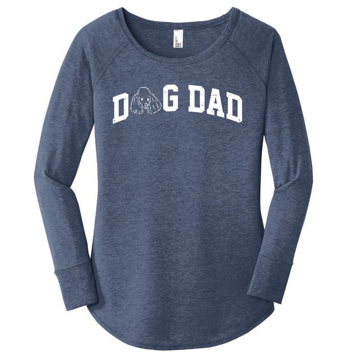 Dog Dad Poodle Gift For Father's Day Women's Perfect Tri Tunic Long Sleeve Shirt