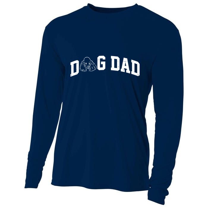 Dog Dad Poodle Gift For Father's Day Cooling Performance Long Sleeve Crew