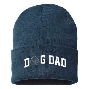 Dog Dad Poodle Gift For Father's Day Sustainable Knit Beanie