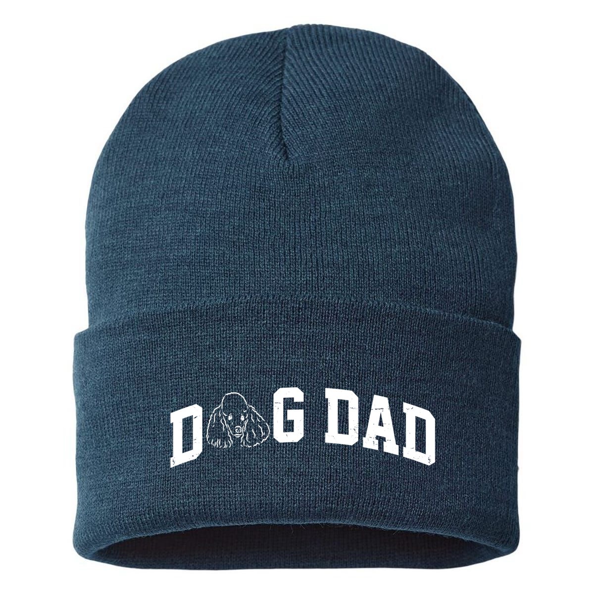 Dog Dad Poodle Gift For Father's Day Sustainable Knit Beanie